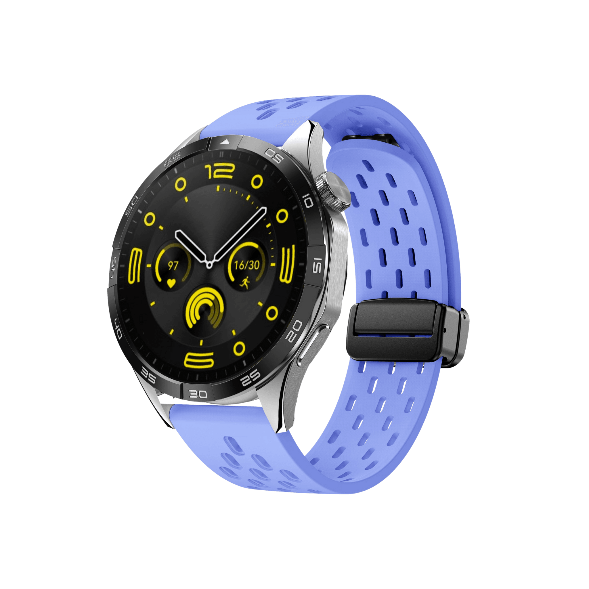 Smartwatch mit Active Plus Armband in Purpur – auffälliger Look mit sportlicher Funktionalität